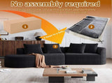 Modern Upholstered Oversized Sectional Sofa, 112-Inch Chenille 4-Seater Extra Deep & Wide Seat W834P323319