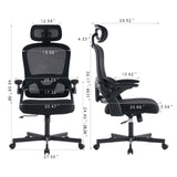 Ergonomic Mesh Office Chair, High Back Desk Chair with 3D Armrests, Up&Down Lumbar Support, Swivel W1622P196280