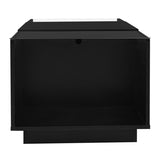 Coffee Table, Modern Center Table with High-Gloss Finish and Glass Tabletop, Coffee Table with Open 41736706