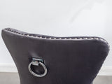 Montura Contemporary Tufted Velvet Chair with Nailhead Trim, Set of 2, Gray T2574P164575