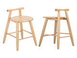 Grove Indoor Rubberwood Barstool, Natural Finished, Set of 2 N775P336231N