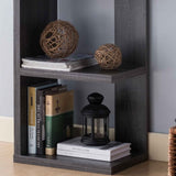 ZUN Bookcase Display, Home Book Stand with 5-Tier Shelves in Distressed Grey B107130896