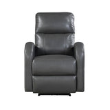 Power Reclining Chair 1pc Gray Faux Leather Upholstered Modern Contemporary Power Motion Reclining B011P233933