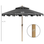 ZUN Outdoor beach umbrella/Sun Umbrella （Prohibited by WalMart） 07598595