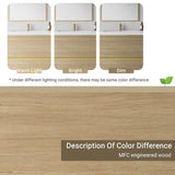 60" Wall-Mounted Bathroom Vanity with Double Sinks, Floating Bathroom Storage Cabinet with Stone W1573P211187