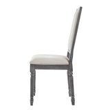 Cream and Weathered Grey Open Back Side Chairs B062P182707