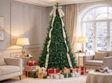 7ft Collapsible Pop Up Christmas Tree Artificial PVC Xmas Tree with Satin Ribbons & Bow Unlit 06550874