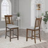 Dining Room Furniture Counter Height Chairs Set for 4, Kitchen Chair with Padded Seat, Walnut W1998126394
