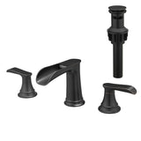 Bathroom Faucets for Sink 3 Hole ORB 8 inch Widespread Bathroom Sink Faucet with Pop Up Drain Double W1932P182994