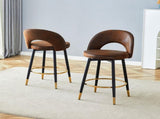 360 &degrotatable bar.Overall height 36 inches.Modern Echnology-Fabric Brown upholstered bar W1151P268914