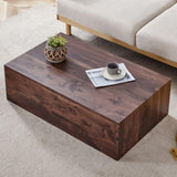 ZUN 39.3*23.6*12 Inch Walnut Wood Grain MDF Coffee Table - Luxurious Design, Perfect Living Room W1151P231619