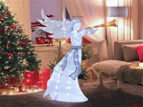5 Feet Lighted Christmas Angel, 100 LED Twinkling Lights, Weatherproof Metal/Mesh Xmas Decor for 61618864