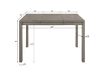 ZUN 1pc Contemporary Counter Height Expandable 18"LEAF Square Table Rustic Brown Gray Finish Dining B011P240948