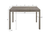 ZUN 1pc Contemporary Counter Height Expandable 18"LEAF Square Table Rustic Brown Gray Finish Dining B011P240948