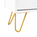 V-shaped carved door panel 2 drawers with top flip drawer shoe cabinet particle board 80*24*120cm 82639477