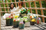 Handmade White Ceramic Planter Set of 3 , Indoor & Outdoor Flower Pots for W3273P322255
