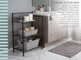 3 Shelves Tiered Iron Storage Shelf in Oil Rubbed Bronze 29450165