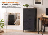 Tall Dresser for Bedroom with 5 Drawers, Vertical End Table and 61440372