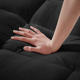 1 versatile foldable sofa bed in 3 lengths, modern sofa sofa sofa velvet pull-out bed, adjustable W2151127337