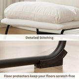 Milos Contemporary Upholstered Dining Chairs, Set of 2, Vanilla White T2574P245418