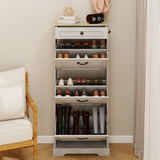 Shoe Storage Cabinet with 1 Drawer, 3 Flip Drawers, Freestanding Shoe Cabinet Organizer with W1120P290634