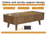 3 in 1 Lift Top Coffee Table, Fluted Convertible Coffee Tables Converts to Dining Tables, Modern W2641P422965