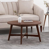 ZUN [Ship to Canada only]ROUND COFFEE TABLE WITH X-CROSS BASE N825P201227