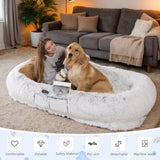 Human Dog Bed, Washable Faux Fur Dog Bed for People Doze Off, Napping Orthopedic Dog W3101P314614