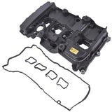 Black Pastic Engine Valve Cover with Gasket Fit for Mercedes-Benz C250 SLK250 2012-2015 1.8L L4 20988857