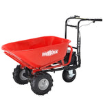 ZUN RedRock Wheelbarrow Utility Cart Electric Powered Cart 48V28Ah 500W Capacity 500lbs Material ET295651RED