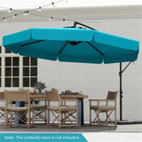 10 Feet Patio Cantilever Umbrella - Turquoise 04054483