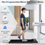 ZUN 2 in 1 Under Desk Electric Treadmill 2.5HP, Remote Control, Display, Walking Jogging Running Machine MS299246AAB