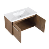 36 Inch Bathroom Cabinet With Sink,Soft Close Doors,Float Mounting Design W999P188200