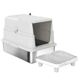Stainless Steel Enclosed Litter Box for Cats 46158686