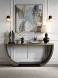 ZUN ACME Maceo Console Table, Black & Gold Finish AC01924