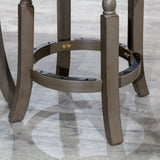 24" Counter Stool, Weathered Gray Finish, Charcoal Fabric Seat B04660746