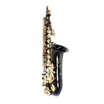 ZUN Be Brass Carving Pattern Pearl White Shell Button Saxophone with Strap Black 68095818