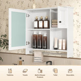 30'' Bathroom Wall Cabinet with Mirror, Wall Mounted Medicine Cabinet with 2 Shelves, Mirrored Door N710P254957K