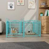 Dog Playpen Indoor 24 inch 8 Panels Metal Dog Pen Pet Dog Fence Outdoor Exercise Pen with Doors, W368P233999