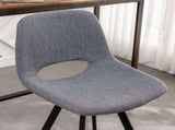 Porth Fabric Kitchen 28.25" Counter Height Stools, Set of 2, Gray T2574P165088