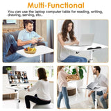 Mobile Standing Desk, Height Adjustable Rolling Laptop Table, 90 Tiltable Overbed Bedside Table, 10986840