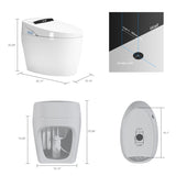 ZUN Smart Toilets with Heated Bidet Seat.Portable toilet with bidet built.Intelligent Toilet Auto W3133P256590