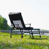 Camping Lounge Chair with Detachable Footrest, Portable Folding Reclining Camping Chair with W241106343