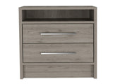 Rowley 2-Drawer 1-Shelf Rectangle Nightstand Light Grey B06280356