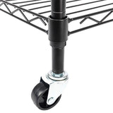 2Tier Rod Closet Organizer Garment Rack Clothes Storage Hanger Shelf Hooks Black 08929883