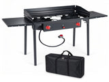 Double Burner Outdoor Propane Camp Stove, 75,000 BTU per Burner, 20 PSI Regulator, CSA Certified, 38000853
