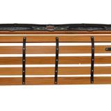 49" Garden Bench Outdoor Patio Park Chair Furniture Hardwood Slats Cast Iron Frame 40097071