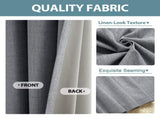 2pcs dark grey 100% blackout curtains with snap-on top, suitable for hanging use. They have 98328348