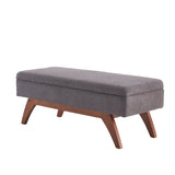 COOLMORE Teddy wool fabric, solid wood feet for solid weighing, and bed end stool with storage W1539P242732