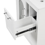 ZUN 24" Bathroom Vanity with Sink, Bathroom Vanity Cabinet with Two Drawers and Door, Adjustable Shelf, WF309411AAK